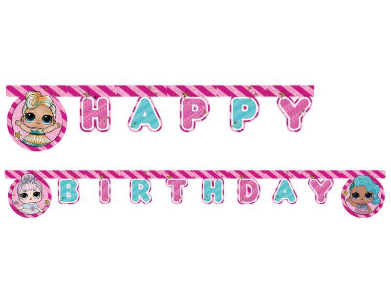 Праздничная гирлянда Happy Birthday LOL Glitterati