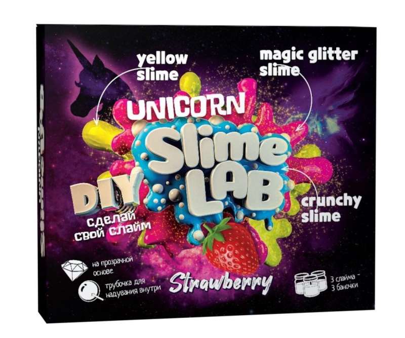 Слайм Slime lab. Unicorn. Клубника 