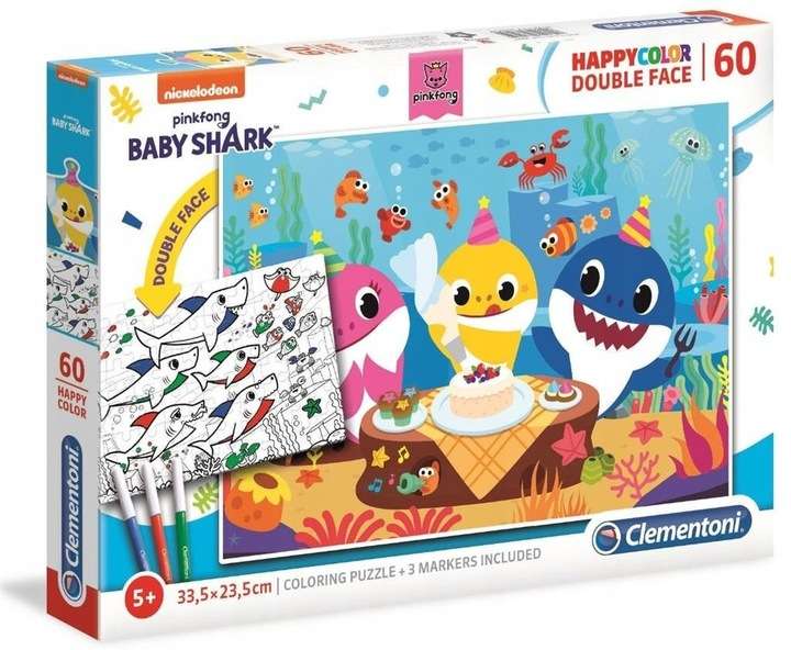 Пазл 60 CLEMENTONI  Double Face Shark