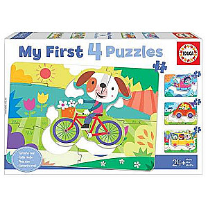 Puzzle EDUCA Transport, 4 x 5+6+7+8 деталей