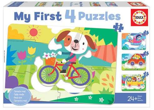 Puzzle EDUCA Transport, 4 x 5+6+7+8 деталей