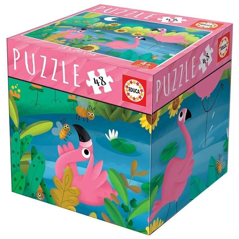 Puzzle EDUCA Flamingo 28x20cm, 48 деталей