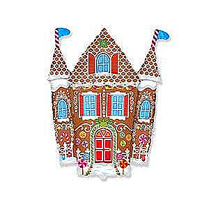 Foil balloon 24 Gingerbread Castle