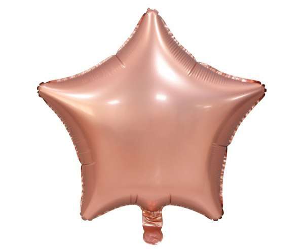 Foil balloon 19 Star, rose gold, matte