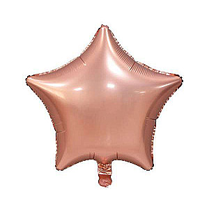 Foil balloon 19 Star, rose gold, matte