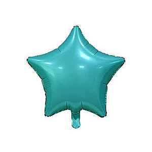 Foil balloon 19 Star sea green, matte