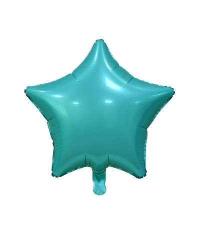 Foil balloon 19 Star sea green, matte