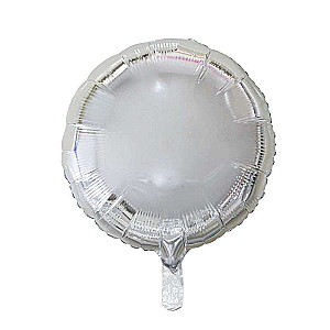 Foil balloon 18 silver, round