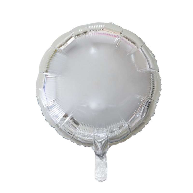 Foil balloon 18 silver, round