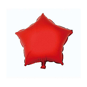 Foil balloon 18 star, red