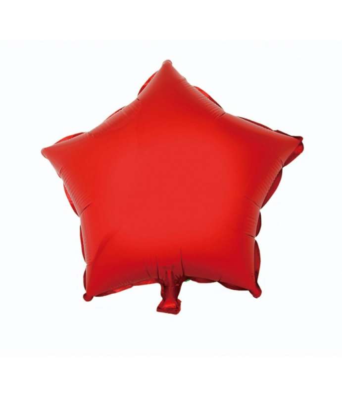 Foil balloon 18 star, red