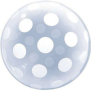 Foil ball 20 Large polka dots