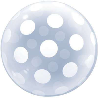 Foil ball 20 Large polka dots