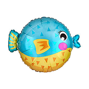 Foil balloon 19 Junior Shape Puffer Fish