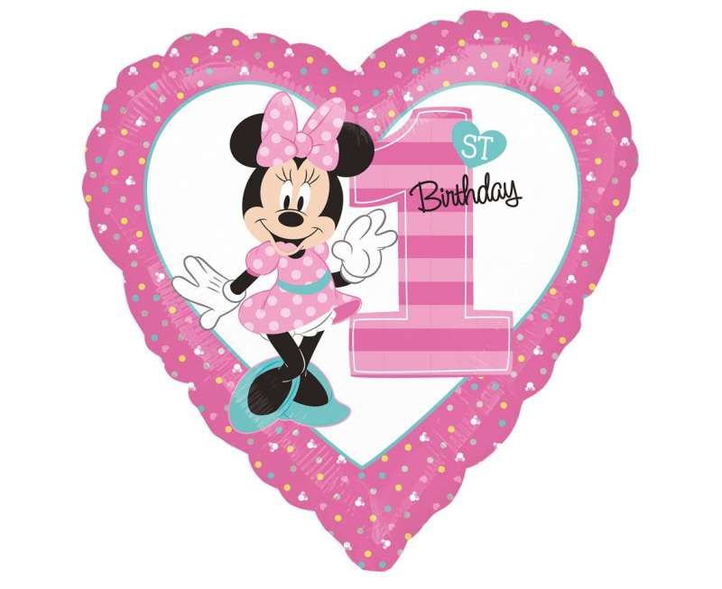 Фольгированный шар 17 Minnie Mouse, heart