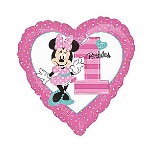 Foil balloon 17 Minnie Mouse, heart