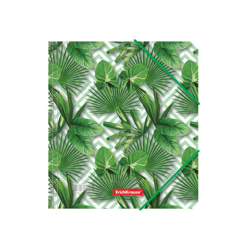 Папка для тетрадей на резинках пластиковая ErichKrause Tropical Leaves, A5+