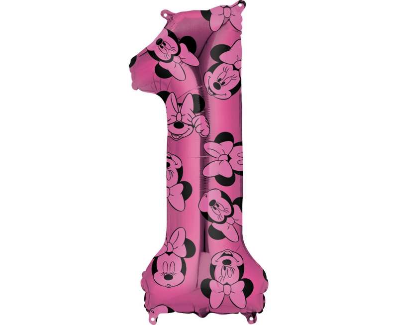 Foil balloon 66cm Nr.1 Mickey Mouse pink