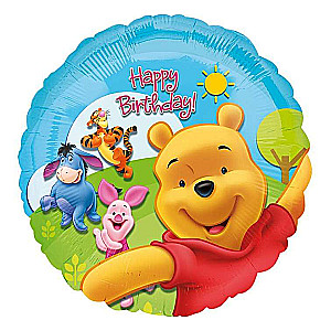 Foil balloon 18 Pooh and Friends Sunny BDAY