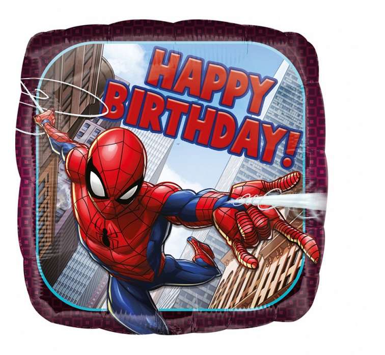 Фольгированный шар 18 Happy birthday Spiderman