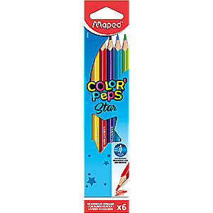 Цветные карандаши MAPED Color'Peps, 6 цветов