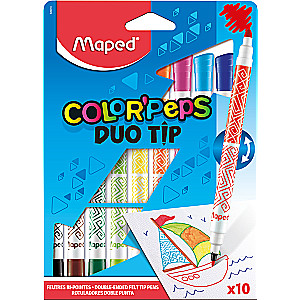 Фломастеры MAPED Color Peps DuoTip 10 цветов