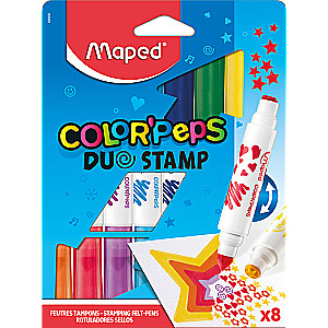 Фломастеры MAPED Color'peps DuoStamp 8 цветов