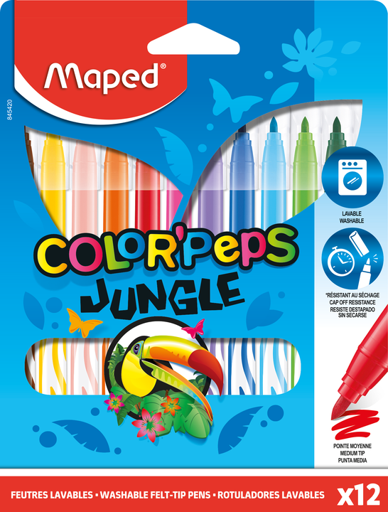 Фломастеры MAPED Jungle 12 цветов