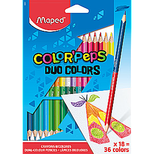 Цветные карандаши MAPED ColorPeps DUO 18 штуки