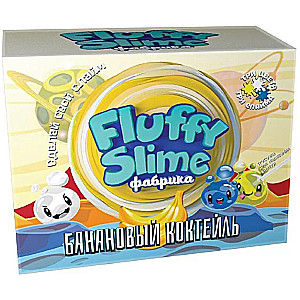 Слайм Fluffy Slime фабрика. Банановый коктейль 