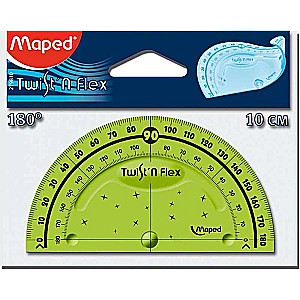 Транспортир MAPED Twist`n Flex 180°-10см