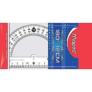 Транспортир MAPED Essentials N146, 180°-12 cm