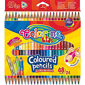 Цветные карандаши Colorino, двухсторонние, 24=48  цветов