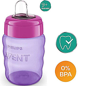 Обучающая бутылочка Philips Avent, 12 мес+., 260 мл, розовая