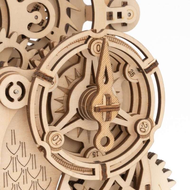 Деревянный 3D пазл ROBOTIME - Owl Clock 