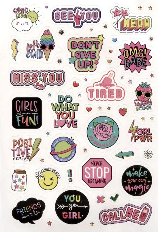 Pink Power Stickers. Более 555 наклеек для сильных духом девчонок!