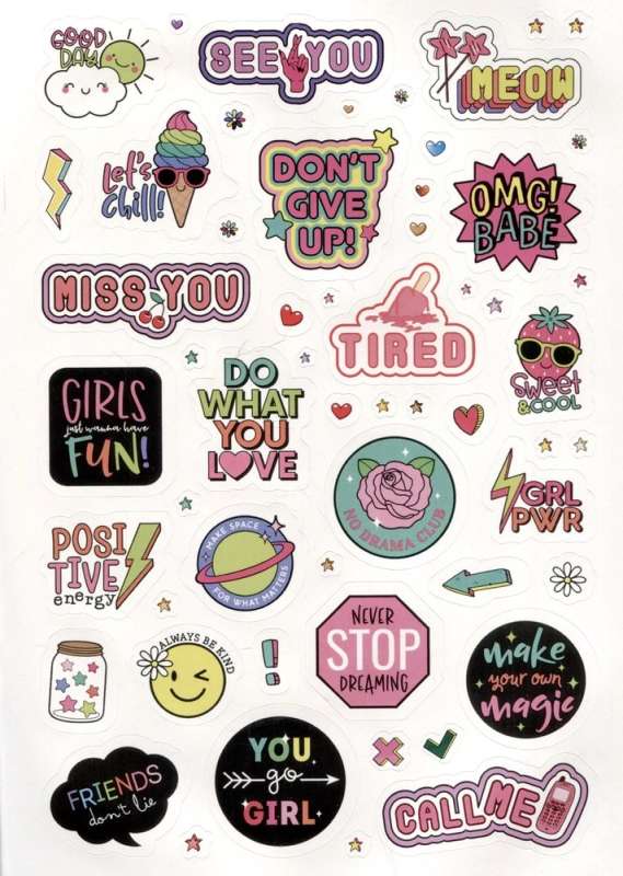 Pink Power Stickers. Более 555 наклеек для сильных духом девчонок!