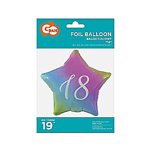 Foil balloon 19 - Star - 18 years