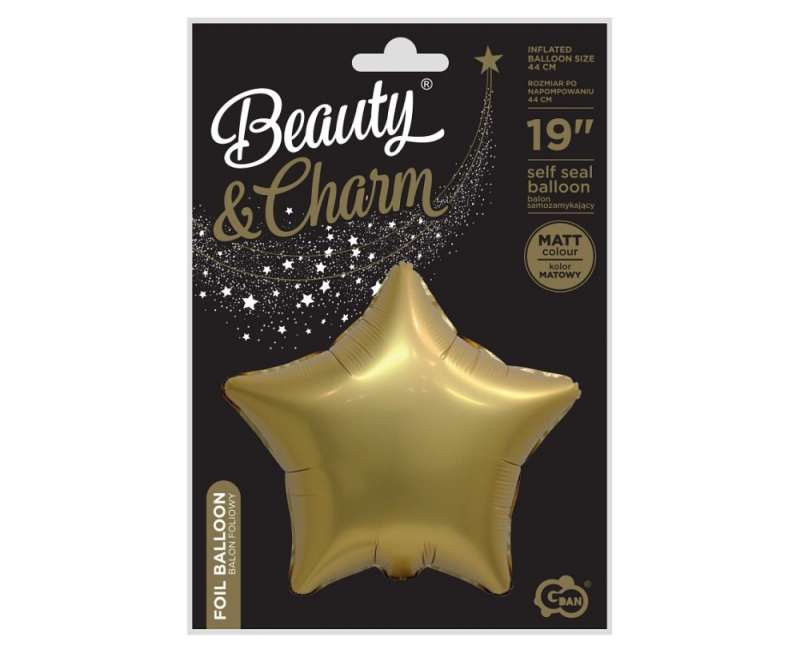 Foil balloon 19 - Star, matte