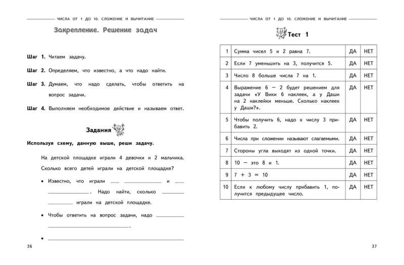 Полный годовой курс математики в таблицах и схемах: 1 класс