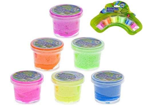 Желейная масса SLIME Stretchy & Bouncy, 6цв.x12гр.