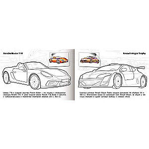 Раскраска с наклейками. Спортивные автомобили