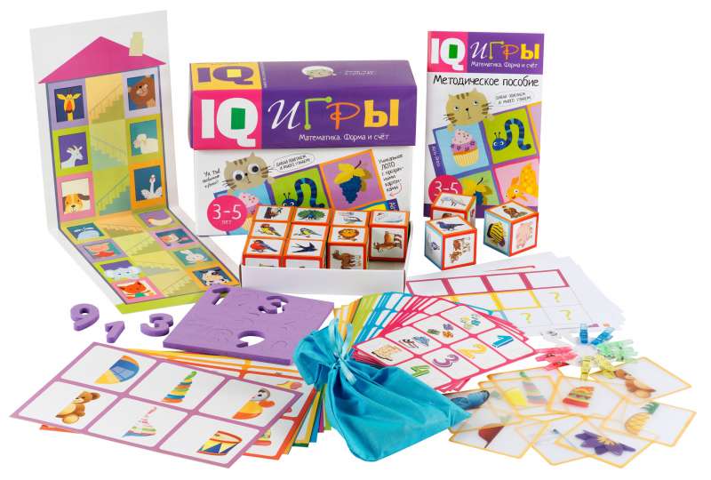 Сундучок с  IQ играми. Математика. Форма и счет. 3-5 лет