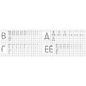 Печатные буквы с опорными точками