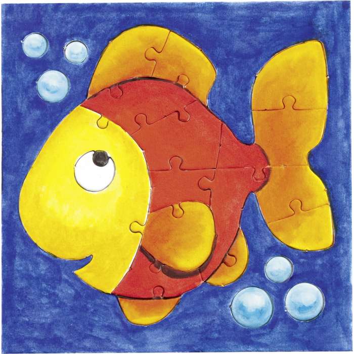 Мини-пазл FOLIA FISH 14x14,5см 