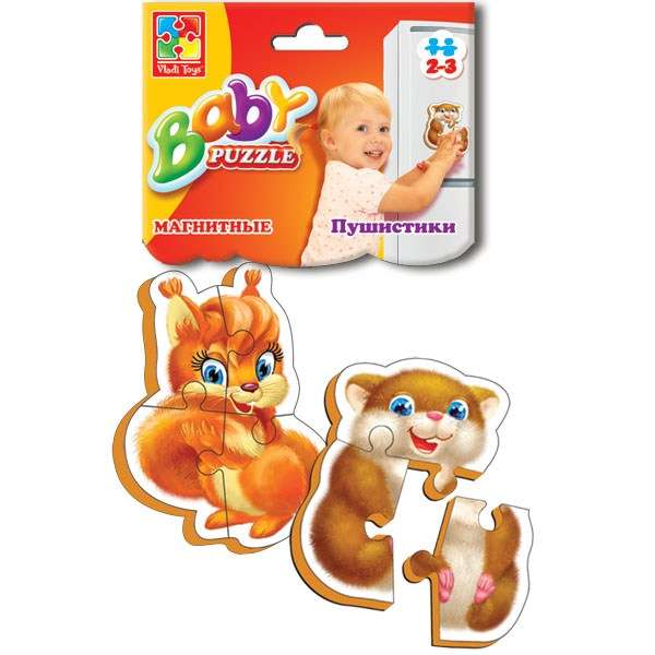 Мягкие магнитные пазлы (Baby puzzle) - Пушистики