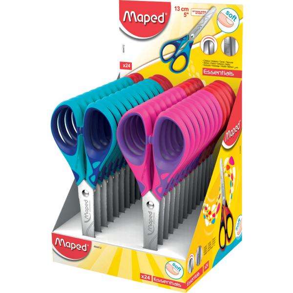 Ножницы MAPED Essentials Pulse Soft 13cm в дисплее 