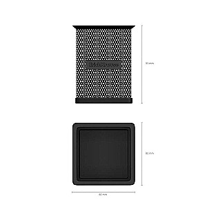 Подставка металлическая для пишущих принадлежностей прямоугольная ErichKrause Compass, черный