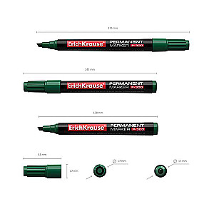 Перманентный маркер ErichKrause P-300, цвет чернил зеленый