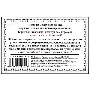 Speak English! Порядок слов в предложении: утверждение, отрицание, восклицание, вопрос. 29 карточек